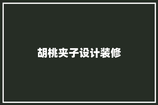 胡桃夹子设计装修
