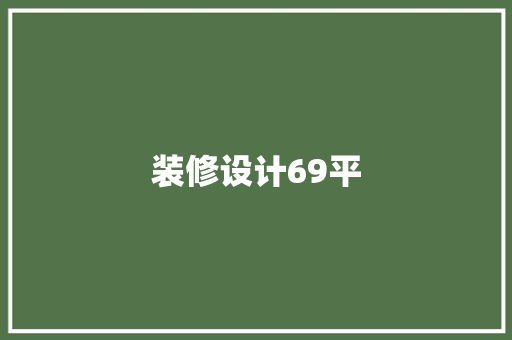 装修设计69平