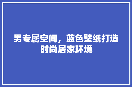 男专属空间，蓝色壁纸打造时尚居家环境
