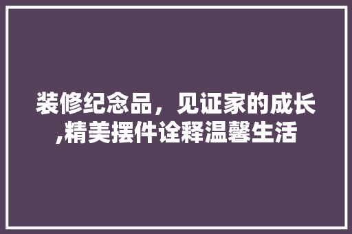 装修纪念品，见证家的成长,精美摆件诠释温馨生活