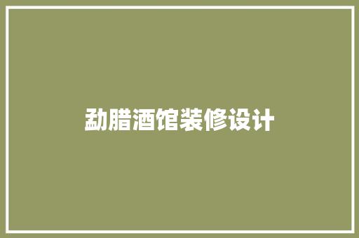 勐腊酒馆装修设计  第1张