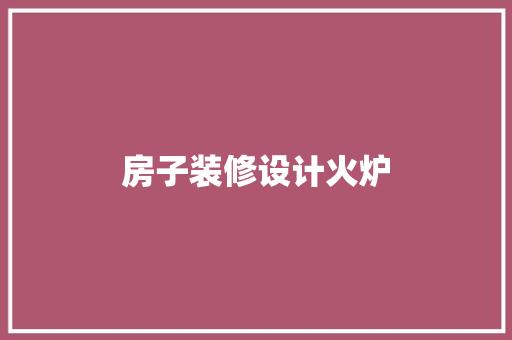 房子装修设计火炉