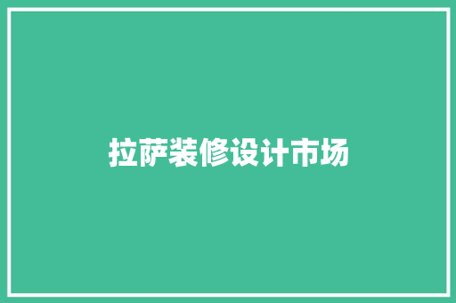 拉萨装修设计市场