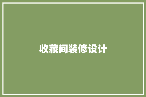 收藏间装修设计