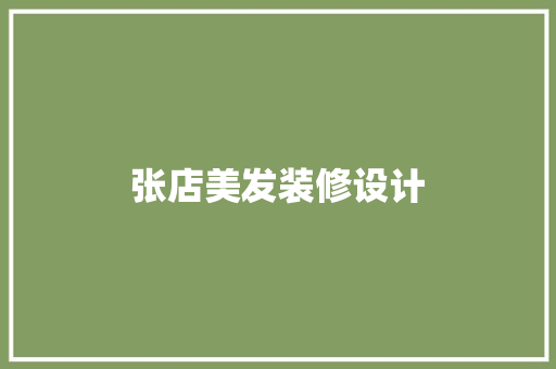 张店美发装修设计